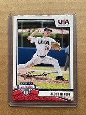 2019 Panini Stars & Stripes USA Baseball Jacob Meador Signed Autographed