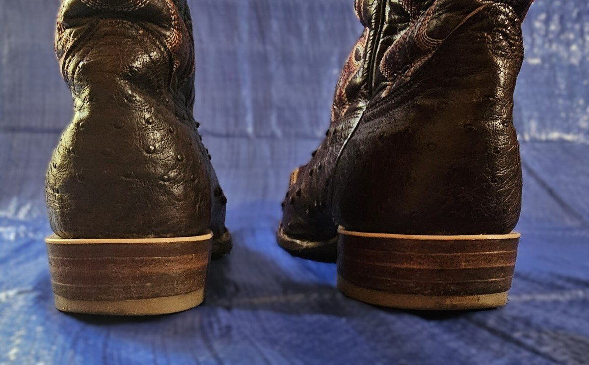 BOTAS EL MACREADO OSTRICH BOOTS Botas El Malcreado Cowboy Boots Long Pointed Toe Ostrich  main image 3