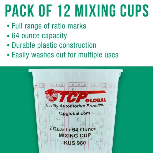 E-Z Mix PMC32 Platinum Mixing Cups With PPG Ratios, 1-Quart EMX-PMC32 - Foto 11