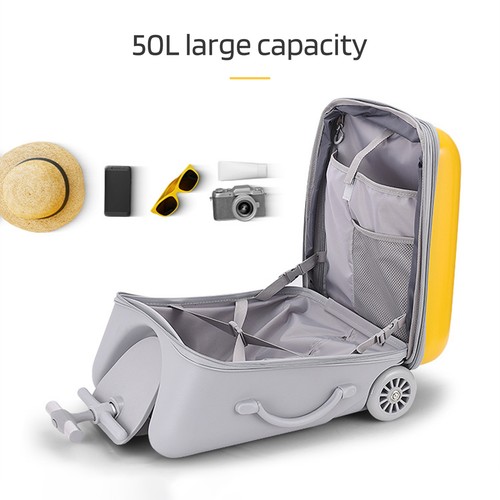 20" Expandable Luggage with Spinner Wheels, Mom Suitcases with Child Seat Design - Picture 12 of 24