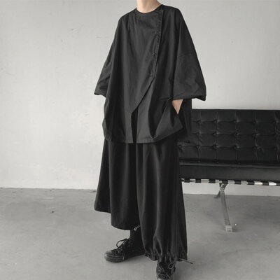 New Shirt Short-sleeved Men's Summer Irregular Short Sleeve