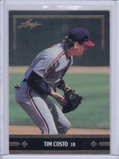 Tim Costo 1991 Leaf Gold Leaf Rookies Baseball Card BC18 Grade NMMT