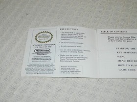 Nintendo NES Win Lose or Draw Manual ONLY *READ*