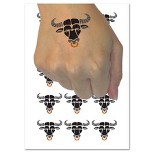 Water Buffalo Ox with Nose Ring Temporary Tattoo Water Resistant Body Art Set