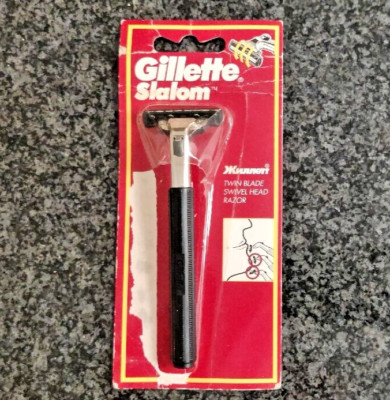 VINTAGE GILLETTE Slalom, TWIN BLADE Swivel Head Razor
