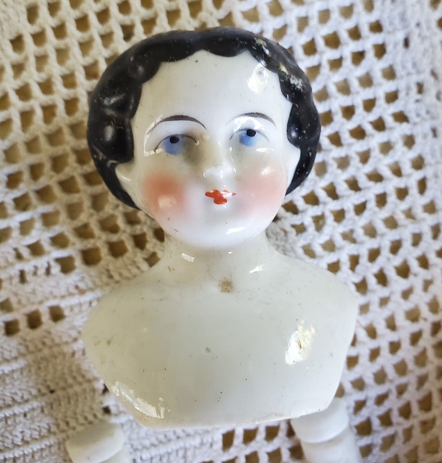Antique China Doll Head With Antique Arms, Legs, Clothing eBay