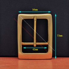 42mm STRONG SOLID BRASS LONG BIG LEATHERCRAFT CENTER BAR BELT BUCKLE REPLACEMENT