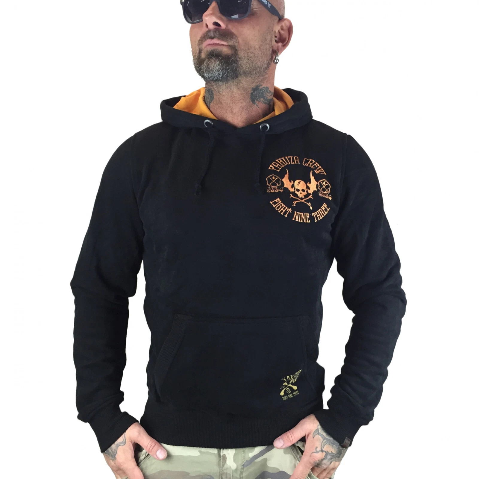 SACAI Felpa con cappuccio uomo Yakuza HOB7022 colore nero