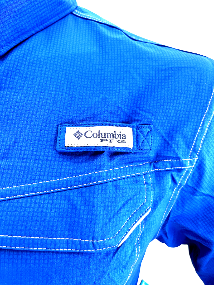 Chemise Columbia PFG Tamiami 2 Manches Courtes - Homme - Bleu - Taille S - Chicago Cubs