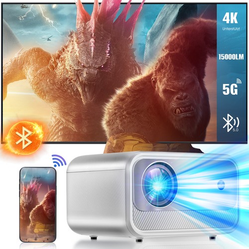 4K Mini Projektor HD 15000LMS 1080P Beamer WiFi LCD Heimkino HDMI USB Gxduphalpb - Bild 20 von 20