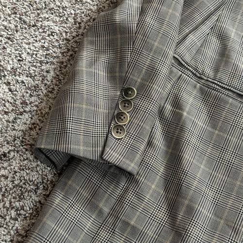 Jack Victor Sport Coat Men's Gray Plaid Lined Single Breasted Notch Lapel Formal - Picture 8 of 20