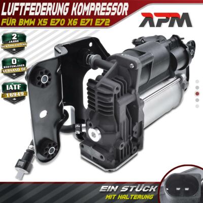Luftfederung Kompressor + Halterung +Ventilblock für BMW X5 E70 X6 E71 E72 06-14