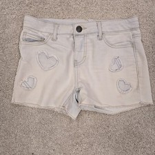 Cherokee Girls Youth L large Light Blue Jean Denim Shorts 2.5" inseam Pre-owned