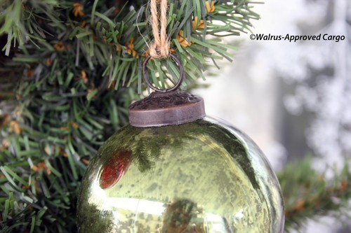 POTTERY BARN MERCURY GLASS BALL ORNAMENTS (6) - NIB – RED AND GREEN BEAUTIES! - Picture 7 of 7