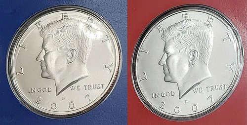 2007 P & D Kennedy Half Dollar Set (2 Coins) *MINT CELLO*  **FREE SHIPPING**