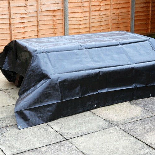 Tarpaulin Waterproof Heavy Duty -Premium Quality-Black Tarp Sheet 250gsm - Picture 6 of 30