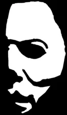 Michael Myers Creepy Half White Vinyl Decal Car Truck Windows laptop notebook