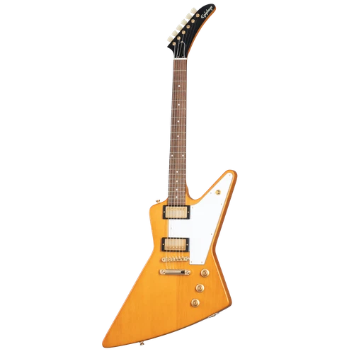Epiphone 1958 Korina Explorer (White Pickguard), Aged Natural