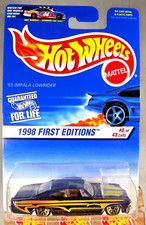 1998 Hot Wheels 635 First Editions 8/48 '65 IMPALA LOWRIDER Purple wGold LaceSp
