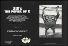 Vintage/Retro 3DFX Voodoo 2 Graphics Card Print Ad Promo 1998 (C)