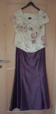 Langes Kleid zweiteilig - Rock und Bluse - sehr festlich, Gr. 42