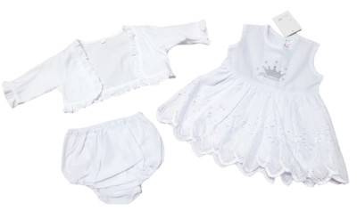 Baby Taufkleid Taufoutfit Mädchen Geschenkset Partykleid Geburtstagset Baumwolle