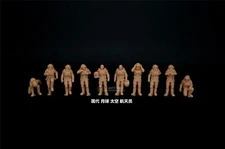 Homemade 1/72 Modern Lunar Space Astronauts 10 Unpainted Miniatures Model