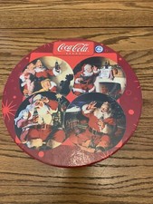 Coca Cola Holiday Protraits Set of 4 Stoneware Salad, Dessert Plates