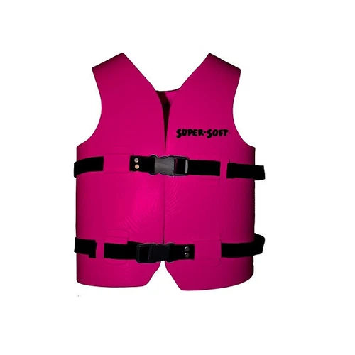 Texas Rec Super Soft Vinyl-Coated Medium Youth Life Jacket - Flamingo Pink - product listing photo