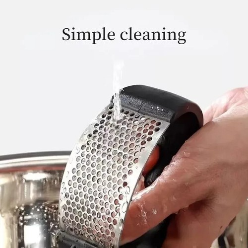 Stainless Steel Garlic Press Rocker Heavy Duty Garlic Crusher Dishwasher Safe - Picture 5 of 8