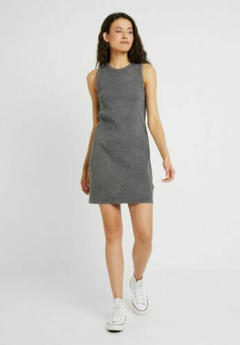 topshop grey ribbed dress TOPSHOP Ribbed Jersey Midi Dress