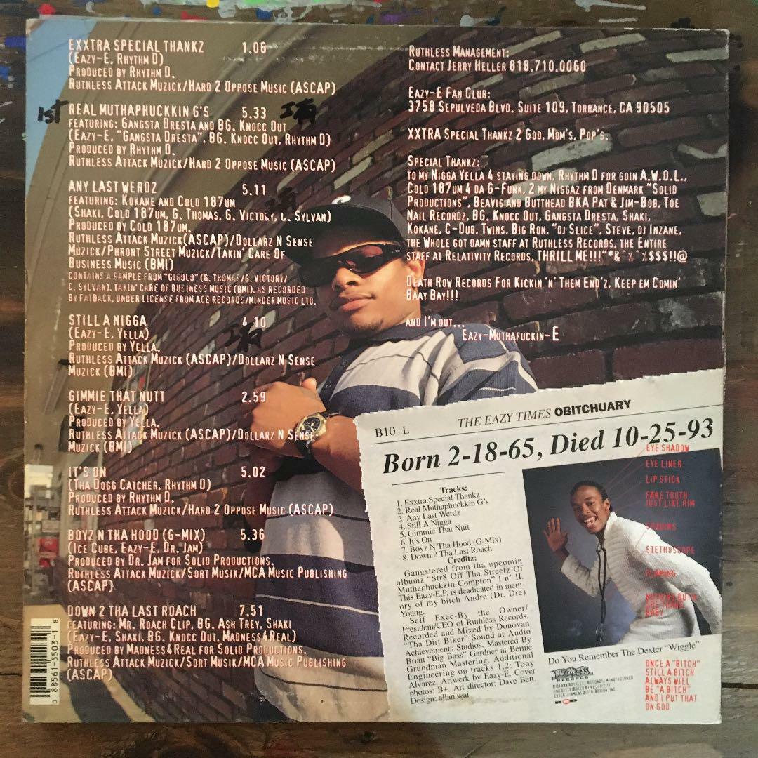 Eazy-E / It's On Dr. Dre 187um Killa 1993 US Original 12 Eazy-E / It's On Dr. Dre 187um Killa 1993 US Original 12