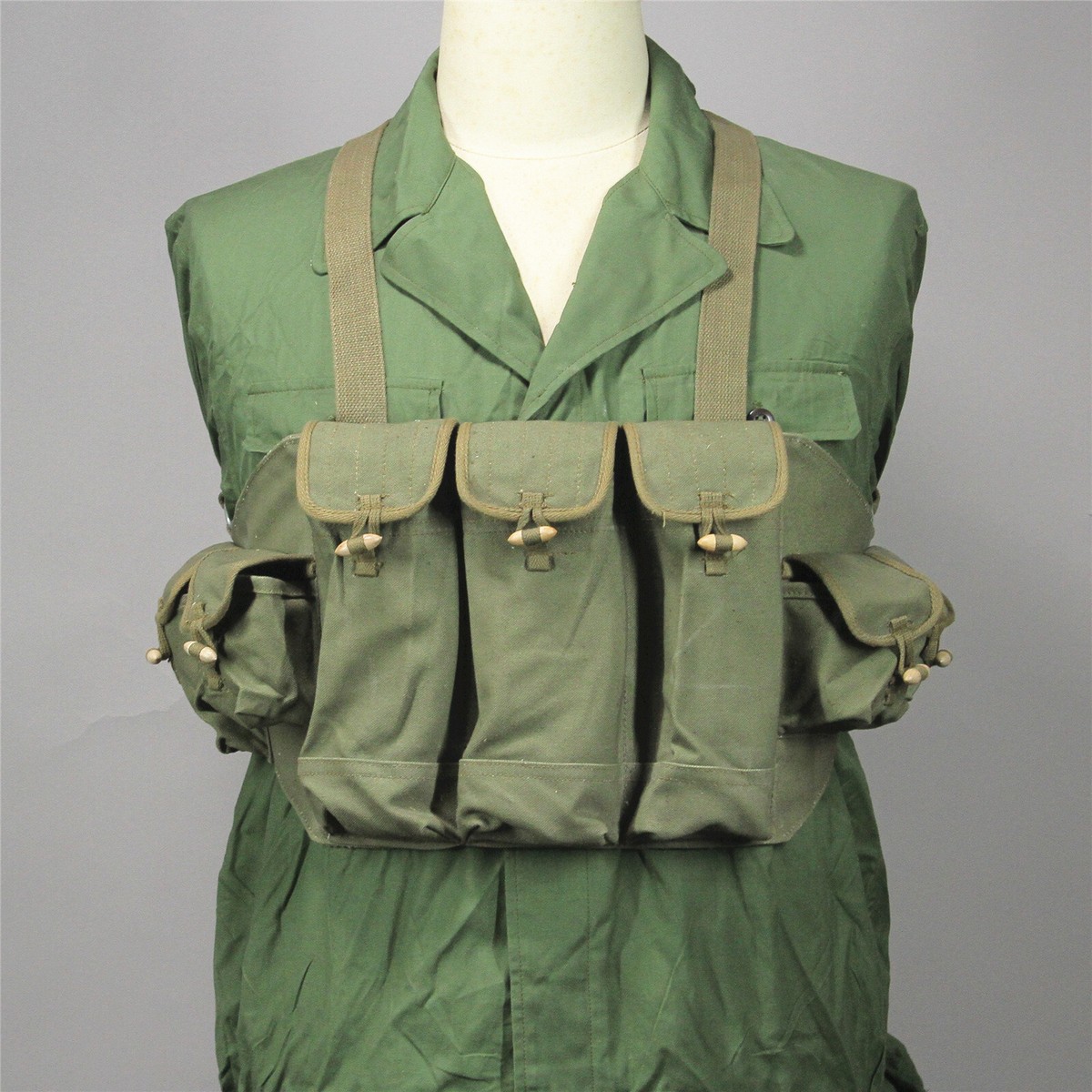 GENUINE ORIGINAL VIETNAM WAR Era CHINESE ARMY TYPE 56 CHEST RIG