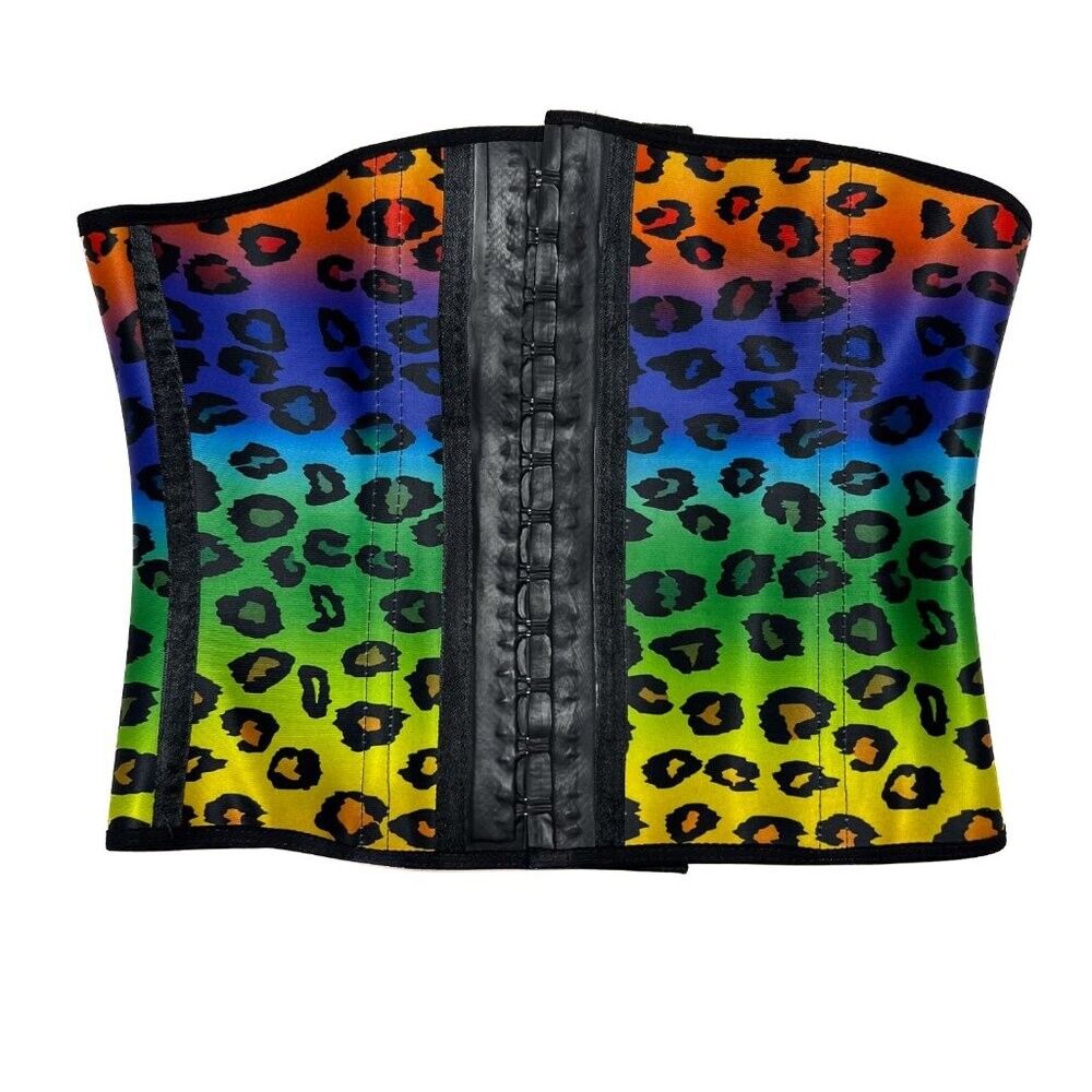 Leopard Print Corset Rainbow Multicolor Women's X… - image 5