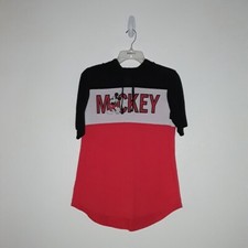 Disney Mickey Mouse T Shirt Hoodie Jacket Set Juniors Large 11/13 red white