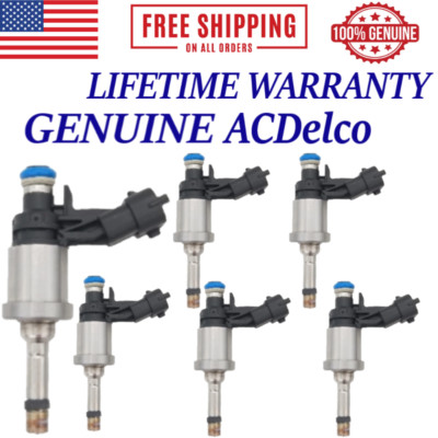 NEW X6 OEM ACDelco Fuel Injectors For 2008-2011 Cadillac CTS 3.6L V6#12638530