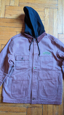 SUPREME 2017 F/W Hooded Chore Coat Dusty Rose Corduroy Collar Size  