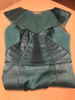 Karen Millen Tailored Bodycon Satin Dress Green Size UK 8 | eBay