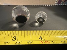 Vintage Swarovski Small Crystal Ball Vitrail Faceted Rainbow 1-1/8" 3/4in DAMAGE