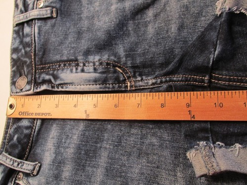 SILVER JEANS CO Suki Jean Shorts Women Waist 34" Blue Denim Cuffed Stretch - Picture 11 of 14