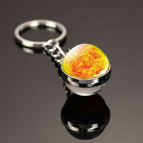 Solar System Planet Galaxy Nebula Keychain Glass Ball Pendant Luminous Keyrings. - Bild 15 von 41