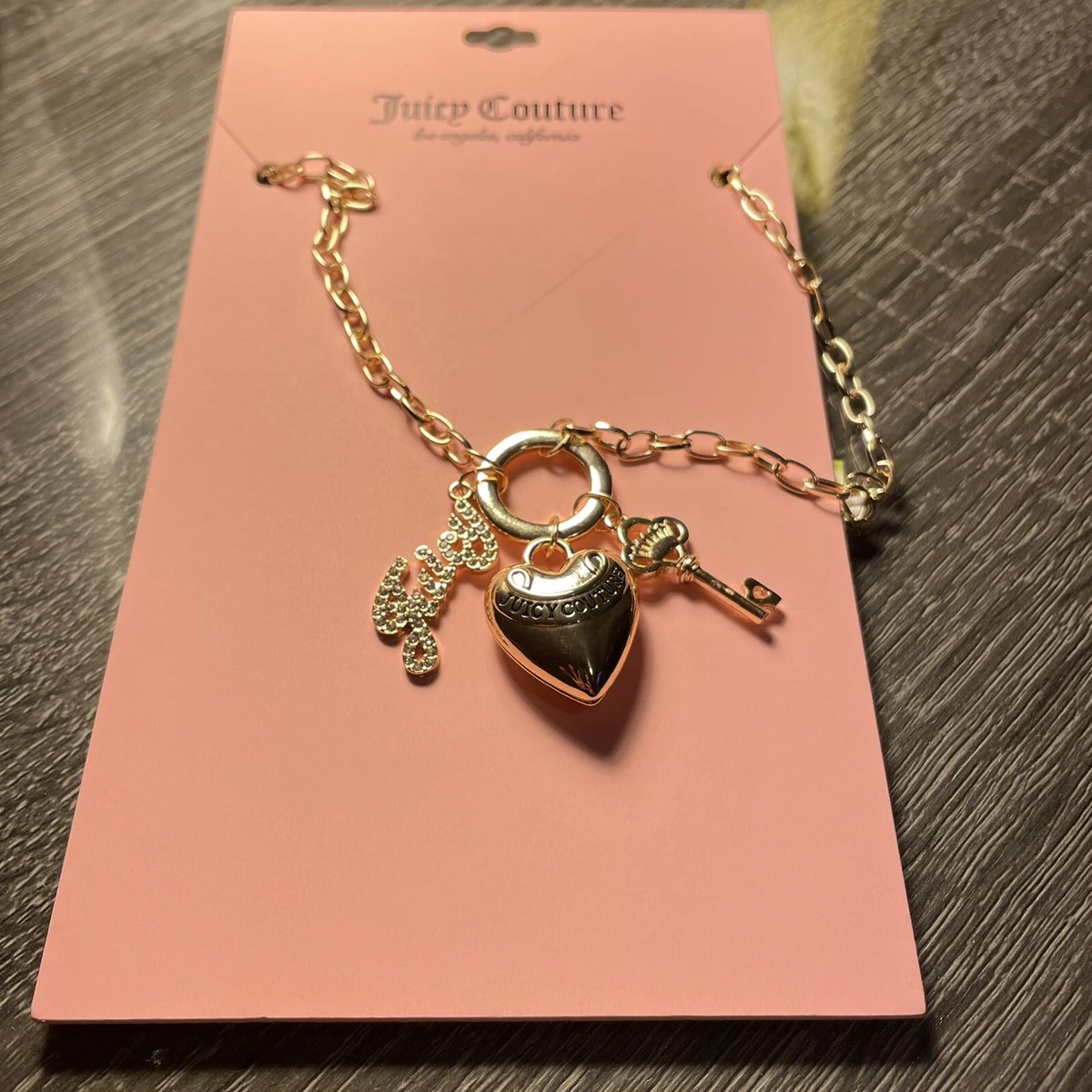 juicy couture heart and key necklace