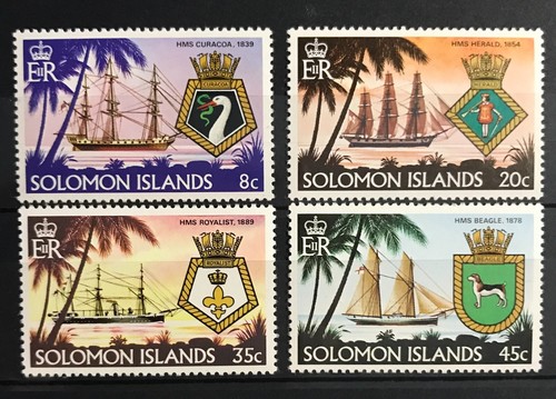 SALOMONEN - 1980 SCHIFFE & WAPPEN (1. SERIE) SET NHM SG 409-412