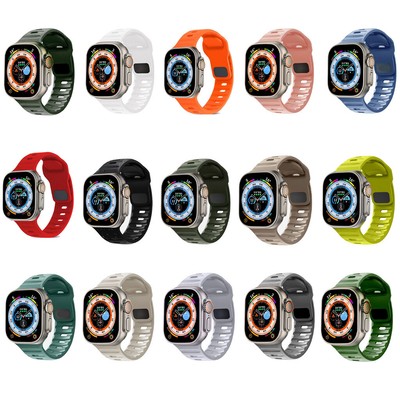 For Apple Watch Series Ultra 9 8 7 SE 6 5 iWatch 49mm Silicone Sport Strap Band