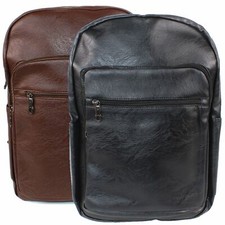 Zaino Uomo in Pelle Sintetica Grande Porta Pc Borsa da Lavoro per Moto 