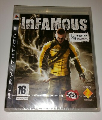 Infamous Original Freigabe PS3 Neu Versiegelt UK Pal Sony PLAYSTATION 3 Tear