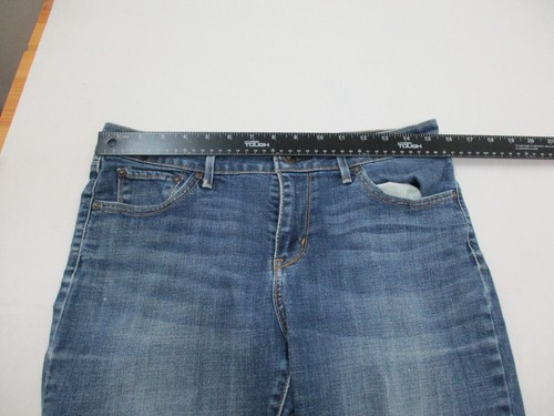 Jeans Levis donna 12/31 pantalone corto blu dritto denim audace curvo donna 31x29 - Foto 7 di 17
