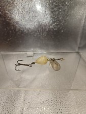 Vintage White Spinner Lure Tear Drop Shape