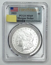 2023 Philadelphia Mint Silver Morgan Dollar First Strike PCGS MS69 $1 🇺🇸