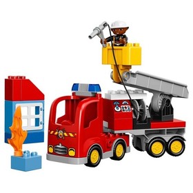 EUC Complete LEGO Duplo Fire Truck (10592) 26 Pieces; No Box Or Instructions